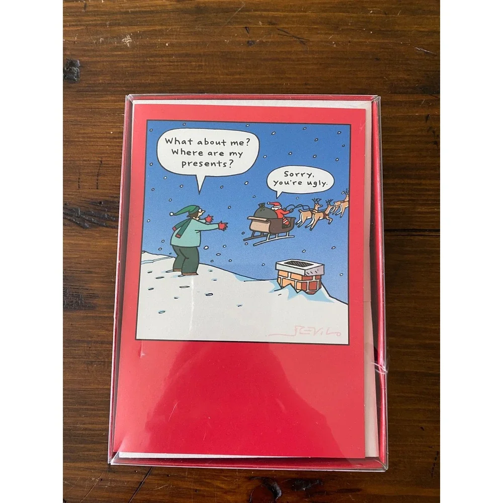 Hallmark Shoebox Funny Christmas Cards Boxed Set 18ct Revilo Santa SBX3592